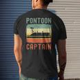 Pontoon Captain Retro Vintage Boat Lake Outfit Men's Back Print T-shirt Gifts for Him