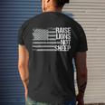 Raise Lions Not Sheep American Patriot Patriotic Lion Tshirt Men's T-shirt Back Print Gifts for Him