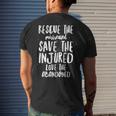 Rescue Save Love - Cute Animal Rescue Dog Cat Lovers Men's T-shirt Back Print Gifts for Him