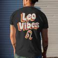 Retro Leo Zodiac Sign Astrology July August Birthday Leo Men's T-shirt Back Print Gifts for Him