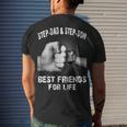 Step-Dad & Step-Son - Best Friends Men's Crewneck Short Sleeve Back Print T-shirt Gifts for Him