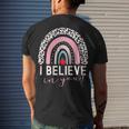 Test Day I Believe In You Rainbow Women Students Men V2 Men's T-shirt Back Print Gifts for Him