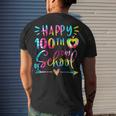 Tie Dye Happy 100Th Day Of School Teacher Student 100 Days V2 Men's T-shirt Back Print Gifts for Him