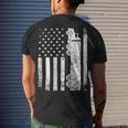 Trucker Trucker American Flag Usa Patriotic Truck Driver Dad Trucker Men's T-shirt Back Print Gifts for Him