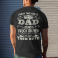 Trucker Trucker Dad Quote Truck Driver Trucking Trucker Lover Men's T-shirt Back Print Gifts for Him