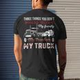 Trucker Trucker Dad Truck Driver Father Dont Mess With My Family Men's T-shirt Back Print Gifts for Him