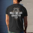 Trucker Trucker Hold The Line Convoy For Freedom Trucking Protest Men's T-shirt Back Print Gifts for Him