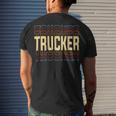 Trucker Trucker Job Title Vintage Men's T-shirt Back Print Gifts for Him