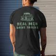 Trucker Trucker Real Drive Trucks Vintage Truck Driver Men's T-shirt Back Print Gifts for Him