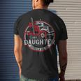 Trucker Trucker Truck Driver Father Mother Daughter Vintage My Men's T-shirt Back Print Gifts for Him