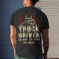 Trucker Trucker Truck Driver Vintage Truck Driver The Man The Myth Men's T-shirt Back Print Gifts for Him