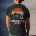 Trucker Truckers Wife Retro Truck Driver Men's T-shirt Back Print Gifts for Him