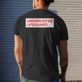 Unemployed Lifeguard Life Guard Men's Back Print T-shirt Gifts for Him