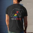 Vintage Rainbow Mama Bear Hugs Mom Mother Love Lgbt Pride Men's T-shirt Back Print Gifts for Him