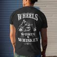 Wheels Woman & Whiskey Men's Crewneck Short Sleeve Back Print T-shirt Gifts for Him