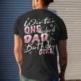 Mens Winter Onederland Dad Of Birthday Girl 1St Birthday Theme Men's T-shirt Back Print Gifts for Him
