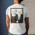 American Gothic Cat Parody Ameowican Gothic Graphic Men's Back Print T-shirt Gifts for Him