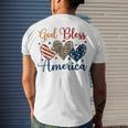 God Bless America Patriotic 4Th Of July American Christians Men's T-shirt Back Print Gifts for Him