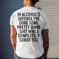In Alcohols Defense Men's Crewneck Short Sleeve Back Print T-shirt Gifts for Him