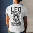 Lion Graphic Art July August Birthday Leo Zodiac Sign Men's T-shirt Back Print Gifts for Him