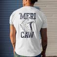 Meri Caw Eagle Head Graphic 4Th Of July Men's Back Print T-shirt Gifts for Him