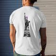Statue Of Liberty Kitty Ears Resist Feminist Men's Back Print T-shirt Gifts for Him