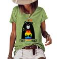 Bear Free Mom Hugs Rainbow Lgbt Lesbian Gay Pride Month Women's Short Sleeve Loose T-shirt Green