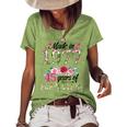 Made In 1977 Floral 45 Year Old 45Th Birthday Women Women's Loose T-shirt Green