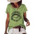 O-Fish-Ally Retired 2022 Fishing Retirement Funny Fisherman Women's Short Sleeve Loose T-shirt Green