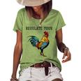 Pro Choice Feminist Womens Right Saying Regulate Your Women's Loose T-shirt Green