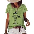 Resting Witch Face Halloween Costume Trick Or Treat Women's Loose T-shirt Green