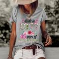 Made In 1977 Floral 45 Year Old 45Th Birthday Women Women's Loose T-shirt Grey