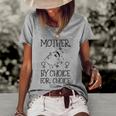 Mother By Choice For Choice Reproductive Rights Abstract Face Stars And Moon Women's Short Sleeve Loose T-shirt Grey