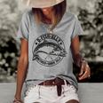 O-Fish-Ally Retired 2022 Fishing Retirement Funny Fisherman Women's Short Sleeve Loose T-shirt Grey