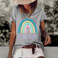 Seven Year Old Rainbow 7Th Birthday Gifts For Girls 7 Bday V3 Women's Short Sleeve Loose T-shirt Grey