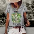 Skeleton And Plants Stoned To The Bone Women's Loose T-shirt Grey