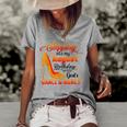 Stepping Into My August Birthday With Gods Grace And Mercy Women's Short Sleeve Loose T-shirt Grey Stepping Into My August Birthday With Gods Grace And Mercy Women's Short Sleeve Loose T-shirt Grey