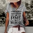Strong Woman Never Underestimaate The Power Women's Loose T-shirt Grey