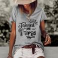 Tanned & Tipsy Hello Summer Vibes Beach Vacay Summertime Women's Loose T-shirt Grey