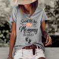 Womens Soon To Be Mommy 2023 Mothers Day First Time Mom Pregnancy Women's Short Sleeve Loose T-shirt Grey