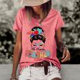 7Th Grade Teacher Messy Bun Hair Women Women's Loose T-shirt Watermelon