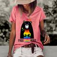 Bear Free Mom Hugs Rainbow Lgbt Lesbian Gay Pride Month Women's Short Sleeve Loose T-shirt Watermelon