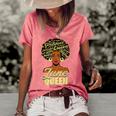 Black African American Melanin Afro Queen June Birthday Women's Loose T-shirt Watermelon