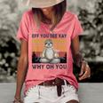 Funny Vintage Sloth Lover Yoga Eff You See Kay Why Oh You  Women's Short Sleeve Loose T-shirt Watermelon