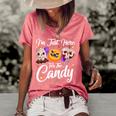 Kids Im Just Here For The Candy Halloween Cute Lollipop Sweets Women's Short Sleeve Loose T-shirt Watermelon