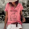 Mother By Choice For Choice Reproductive Rights Abstract Face Stars And Moon Women's Short Sleeve Loose T-shirt Watermelon