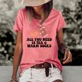 All You Need Is Tea And Warm Socks Fall Women's Loose T-shirt Watermelon