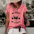 Pro-Choice Texas Women Power My Uterus Decision Roe Wade Women's Short Sleeve Loose T-shirt Watermelon