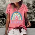 Seven Year Old Rainbow 7Th Birthday Gifts For Girls 7 Bday V3 Women's Short Sleeve Loose T-shirt Watermelon