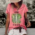 Skeleton And Plants Stoned To The Bone Women's Loose T-shirt Watermelon